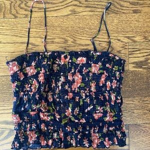 Free People spaghetti strap floral tank top
